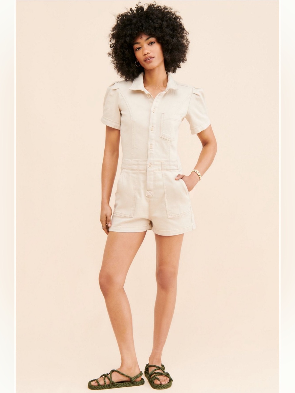 NWT Anthropogie The Kit utility romper - Picture 3 of 12